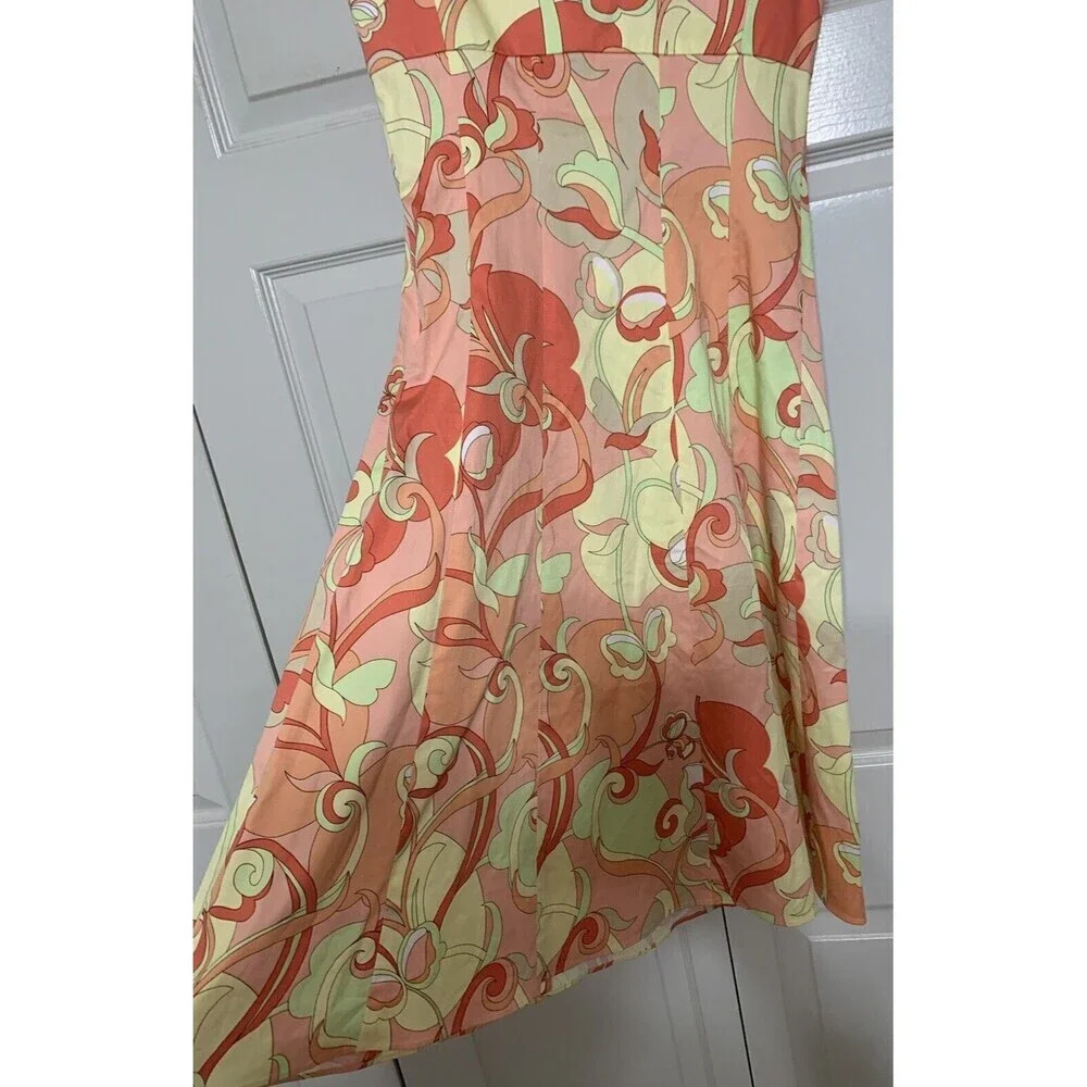 NWT Tahari Fit And Flare Floral Multicolor Dress Size 8 (Z1) - Picture 8 of 11